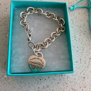 Tiffany Color Splash heart tag bracelet (sterling silver)